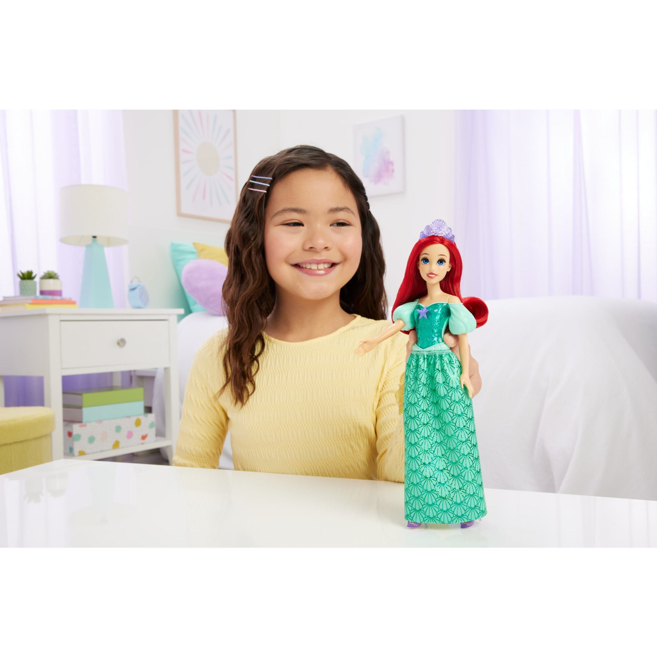 Sparkling Disney Princess Ariel Doll with Red Hair, Comoros Ubuy