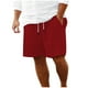 thumbnail image 1 of Pantalones Cortos Atléticos de los Hombres con Bolsillos Imitación de Algodón de Lino Pata Recta, Elástica Cintura Rodilla Longitud Pantalones de Playa, 1 of 6