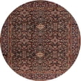 thumbnail image 1 of Ahgly Company Indoor Round Traditional Dark Almond Brown Persian Area Rugs, 3' Round, 1 of 6