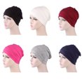 thumbnail image 1 of Bluelans Chemo Hat Solid Color Men Women Pleated Cotton Beanie Cap Hair Loss Sleeping Chemo Hat, 1 of 6