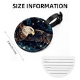 thumbnail image 5 of Starry Set of 2pcs PU Leather Round Suitcase Tags with Privacy Cover and Name ID Tag - Ideal for Travel Luggage, Handbags, Backpacks, School Bags, 5 of 6