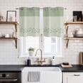 thumbnail image 2 of Sage Green Botanical Kitchen Curtains Window Panels, Spring Floral Leaf Insulated Window Treatment Curtain, Grommet Curtains for Bedroom/Living Room/Bathroom, 2 Piece 27.5"Wx39"L, 2 of 8