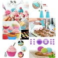 thumbnail image 4 of 150pcs Cake Decorating Supplies Set, Cupcake Decorating Kit Baking Equipment Rotating Turntable Stand, Piping Nozzles and Bags, Cake Scrapers, Icing Spatula, 4 of 7