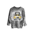 thumbnail image 1 of Sudadera con cuello , corta, multicolor, moda, manga larga, ropa, jersey suave, de la impresa, ligera para mujeres de primavera - Coche de calabaza L Yinane  Sudadera con cuello redondo, 1 of 4