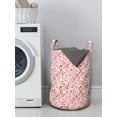 thumbnail image 3 of Watercolor Laundry Bag, Bird on Tree Branch Floral Swirls Curves Little Dots Wildlife, Hamper Basket with Handles Drawstring Closure for Laundromats, 13" x 19", Coral Dried Rose White, by Ambesonne, 3 of 4
