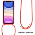 thumbnail image 3 of Crossbody Lanyard Phone case for iPhone 12, Silicone Phone Cover with Adjustable Necklace Strap Soft Belt Neck Cord Lanyard Shockproof Protective Case - Red, 3 of 14