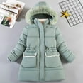 thumbnail image 2 of Lenpel Winter Clothes for Toddler Girls Padded Zip up Hooded Quilted Puffer Jacket Warm down Coats for 5-9 Years, 2 of 3