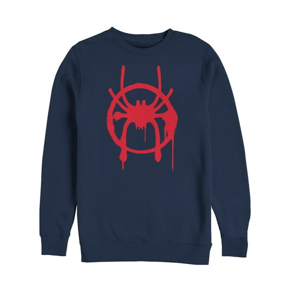 Men's Marvel Spider-Man: Into the Spider-Verse Symbol Sweatshirt Navy Blue Small