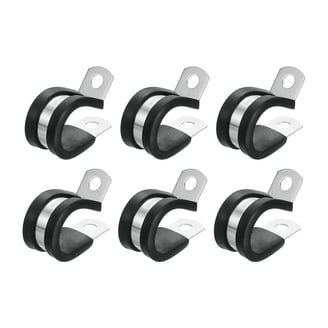 20-Pack 1/2 Inch Stainless Steel Cable Clamps With Rubber Cushion, R-Shape Wire Clips For Hose & Pipe Management, Rustproof With Storage Box