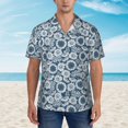 thumbnail image 2 of Xecao Sunflowers print Hawaiian shirt - a stylish short-sleeve button-down for men, perfect for casual beach and tropical outings., 2 of 9