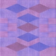 thumbnail image 1 of Ahgly Company Machine Washable Indoor Square Transitional Bright Lilac Purple Area Rugs, 5' Square, 1 of 7