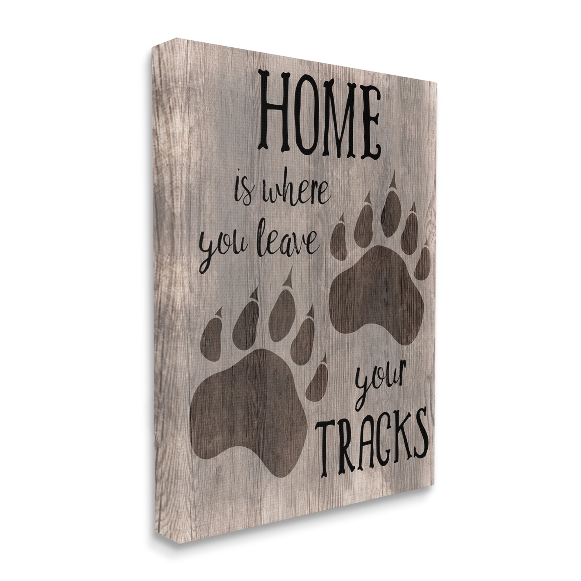 Stupell Industries Home's Where You Leave Tracks Bear Paw Print, 24 x 30, Design by CAD Designs