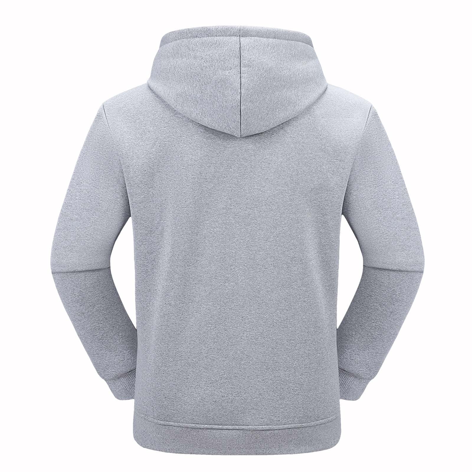 Xdegoge Men's Hoodie Long Sleeve Hooded Sweatshirt 7 Heating Zones Heated Sweatshirts for Men Pullover Hoodies Warm Winter Thermal Coats with Pockets