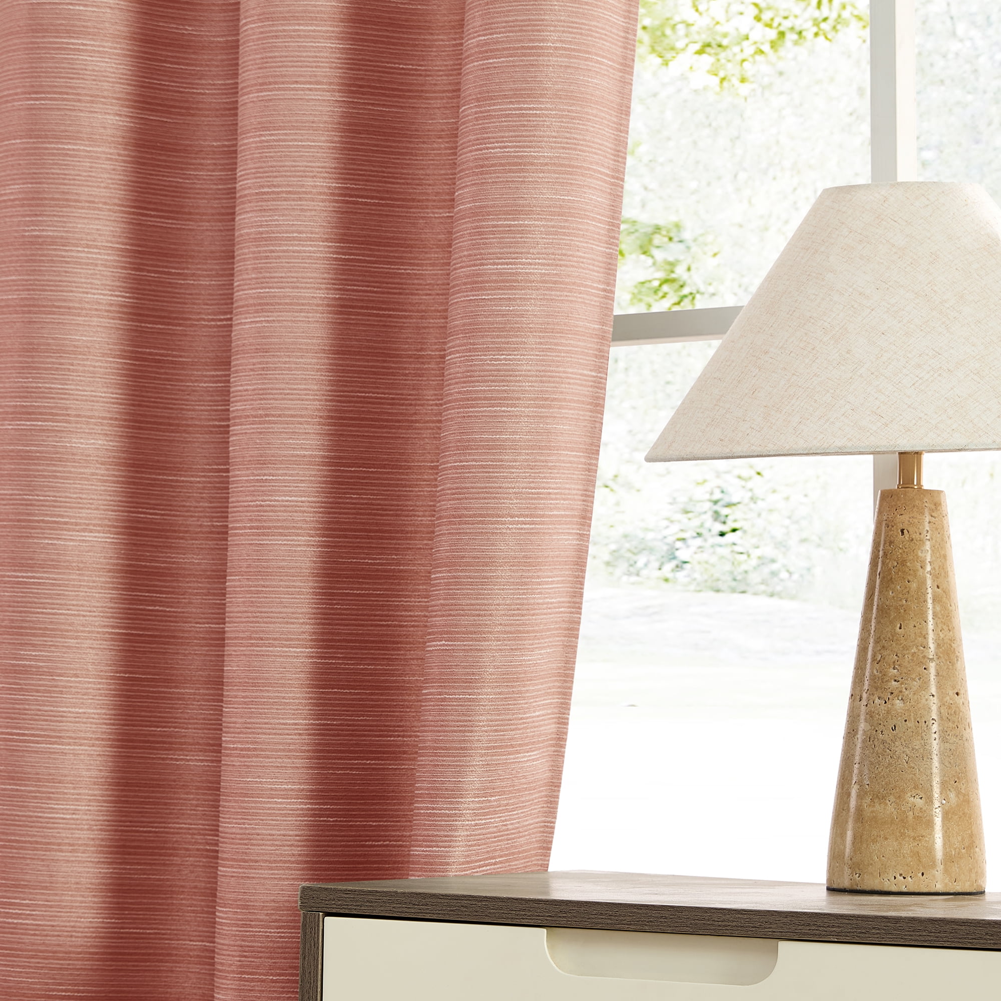 Mainstays Blackout Textured Slub Grommet Single Indoor Curtain Panel, Terracotta, 38" W x 84" L