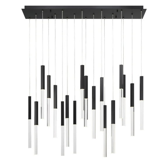 46771-018 Eurofase Lighting Benicio - 56.7W 18 LED Chandelier-18 Inch Tall and 9.75 Inch Wide-Matte Black Finish