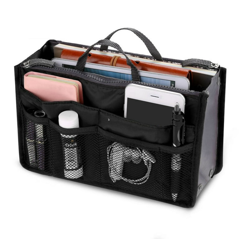 OAVQHLG3B Insert Bags Handbag Tote Purse Organizer 10 Pockets Bag In Bag  Travel Storage 