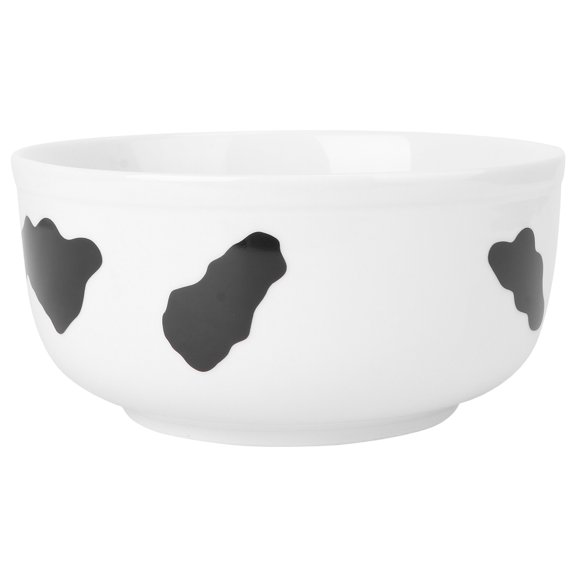 UNOMOR Ceramic Bowl with Cow Pattern for Storage Multi Color Beautiful and Elegant Look 7.9 Inches