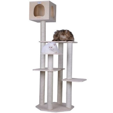 Armarkat S6905 Premium Solid Wood Cat Tree Tower, 69"