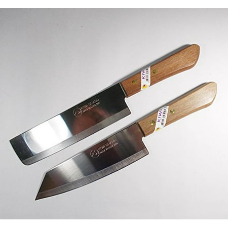 Chef's Knife Cook Utility Knives Set 2 KIWI Brand 171,172 Cutlery Steak Wood Handle Kitchen Tool Sharp Blade 6.5