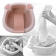 thumbnail image 6 of Convenient Washtub Small Delicate Articles Non Slip Cute Washboard Basin for Pink, 6 of 8