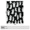 thumbnail image 4 of HENGT  Halloween Ghost Throw Blanket Funny Boo Spooky Black and White Halloween Theme Throw Blanket Cozy Soft Lightweight Flannel Plush Blankets for Bed Couch Living Room Sofa Chair, 4 of 6