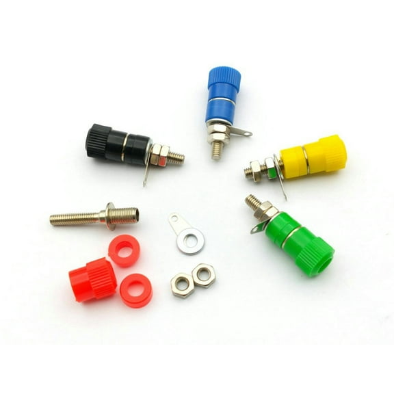 FOR 100pcs x 5 Color Post Speaker 4mm Banana Plug