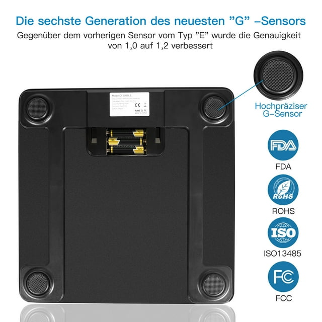 Balance Intelligente pour Graisse Corporelle, Balance de Pesée Numérique Bluetooth Balance de Pesée Bluetooth Design Révolutionnaire