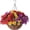 Red Purple Yellow, variant on Artificial Hanging Flowers 12 inch Basket, Faux Silk Petunias Flower Arrangement,Coconut Lining Planter with Morning Glories Plants Patio Garden Porch Deck Spring Decor(Lotus and Fuchsia)