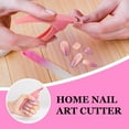 thumbnail image 5 of Acrylic Nail Clipper, Fake Nails Tips Cutter for Home IY Salon, Trimmer for Nail Art Manicure, Professional Clippers Tool for Artificial False Nail Tech, Pink Cap, 5 of 5