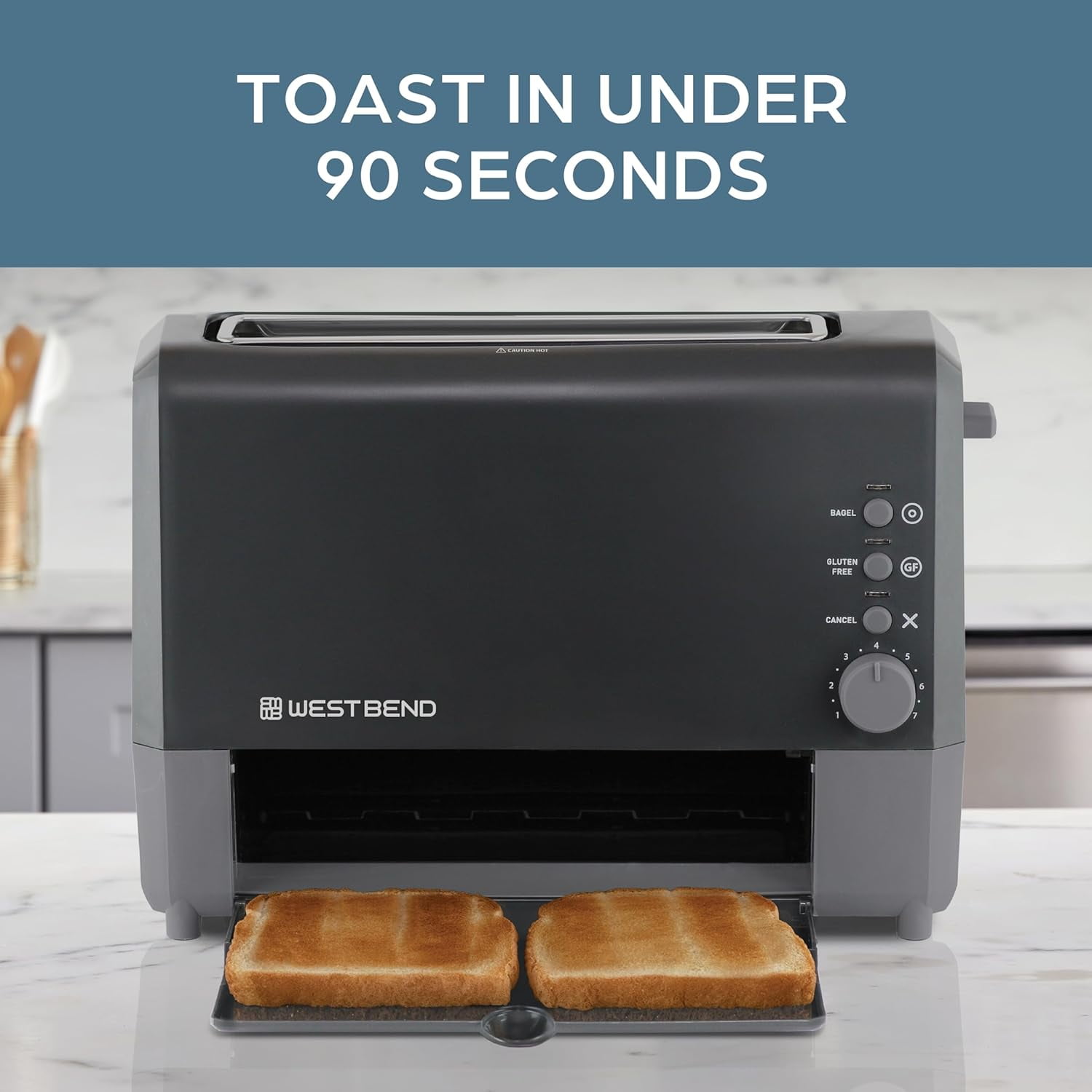 QuikServe 2-Slice Toaster with Bagel and Gluten-Free Settings