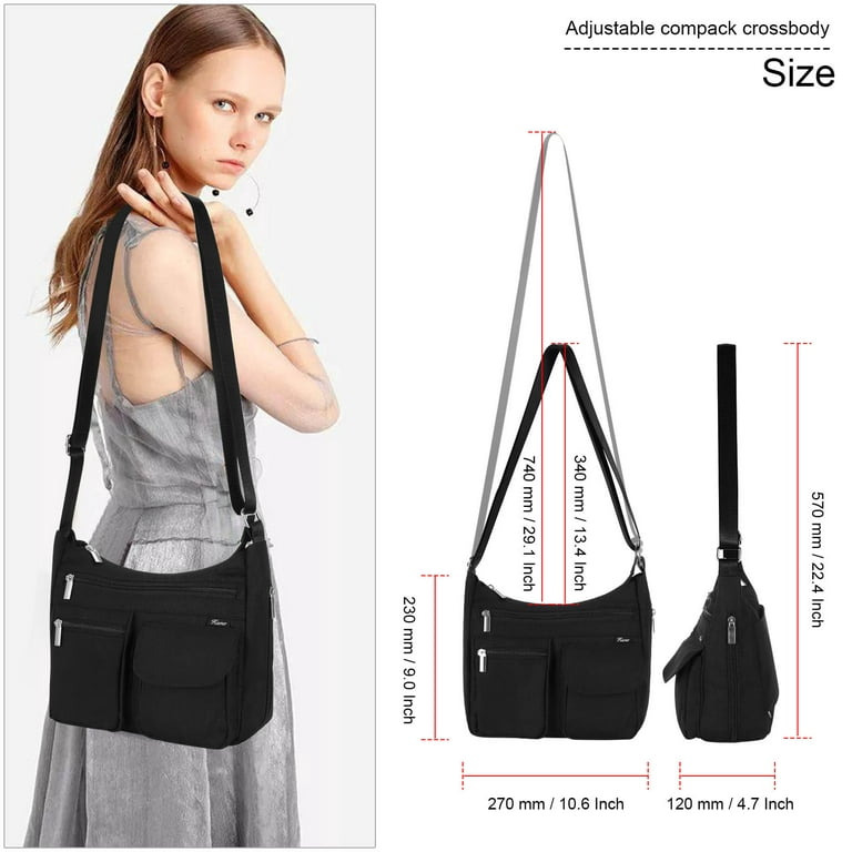 Crossbody Bag for Women - Multi-Pocket Shoulder Bag Lightweight Messenger  Bag Casual Printed Purse Handbag Travel Bag 