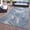 BLUE, variant on World Rug Gallery Contemporary Distressed Leaves Textured Flat Weave Indoor/Outdoor Area Rug - BLUE 5' X 7'