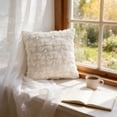 thumbnail image 6 of Embroidered Throw Pillow Cover with Green Botanical Design, Square Decorative Cushion Case 18x18 Inches Luxury Linen Texture, for Sofa Bedroom Living Room Car, 6 of 6