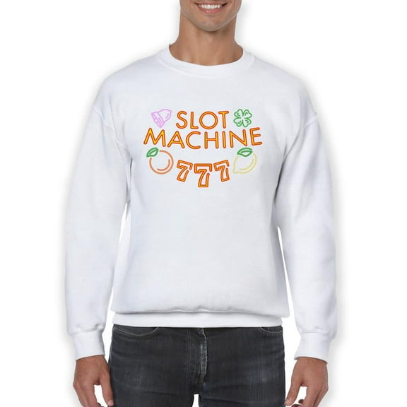 Slot Machine 777 Sweatshirt Men -SPIdeals Designs, Male x-Large