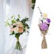 thumbnail image 1 of Ramo de flores de ganchillo hecho a mano de kurtrussel, flores de punto, rosas, girasoles y margaritas, flores artificiales para jarrones, decoración del hogar, regalos de San Valentín, morado y, 1 of 8