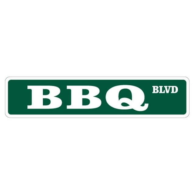 SignMission BBQ SS- 4 x 18 Po BBQ Signe de Rue