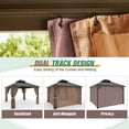 thumbnail image 3 of COOS BAY 12x12 Hardtop Gazebo Double Galvanized Steel Roof Canopy, Outdoor Aluminum Frame Permanent Pavilion with Privacy Curtains and Netting for Deck, Patio, Lawn and Backyard, 3 of 7