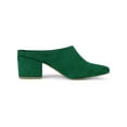 thumbnail image 3 of BLISSFUL STEP Sandales à Talons Hauts Blocs pour Femmes à Enfiler Mules à Bout Pointu Vert 6,5, 3 of 8