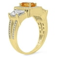 thumbnail image 2 of Dazzlingrock Collection 4.80 Carat (ctw) 18K Citrine & White Cubic Zirconia CZ Bridal Engagement Ring, Yellow Gold, Size 5, 2 of 6