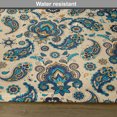 thumbnail image 6 of Ambesonne Retro Place Mats Set of 4, Vintage Colorful Floral, Standard Size, Yellow Blue Cream, 6 of 6