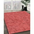 thumbnail image 3 of Ahgly Company Machine Washable Indoor Square Transitional Red Area Rugs, 4' Square, 3 of 7