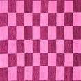 thumbnail image 1 of Ahgly Company Indoor Square Checkered Pink Modern Area Rugs, 3' Square, 1 of 4