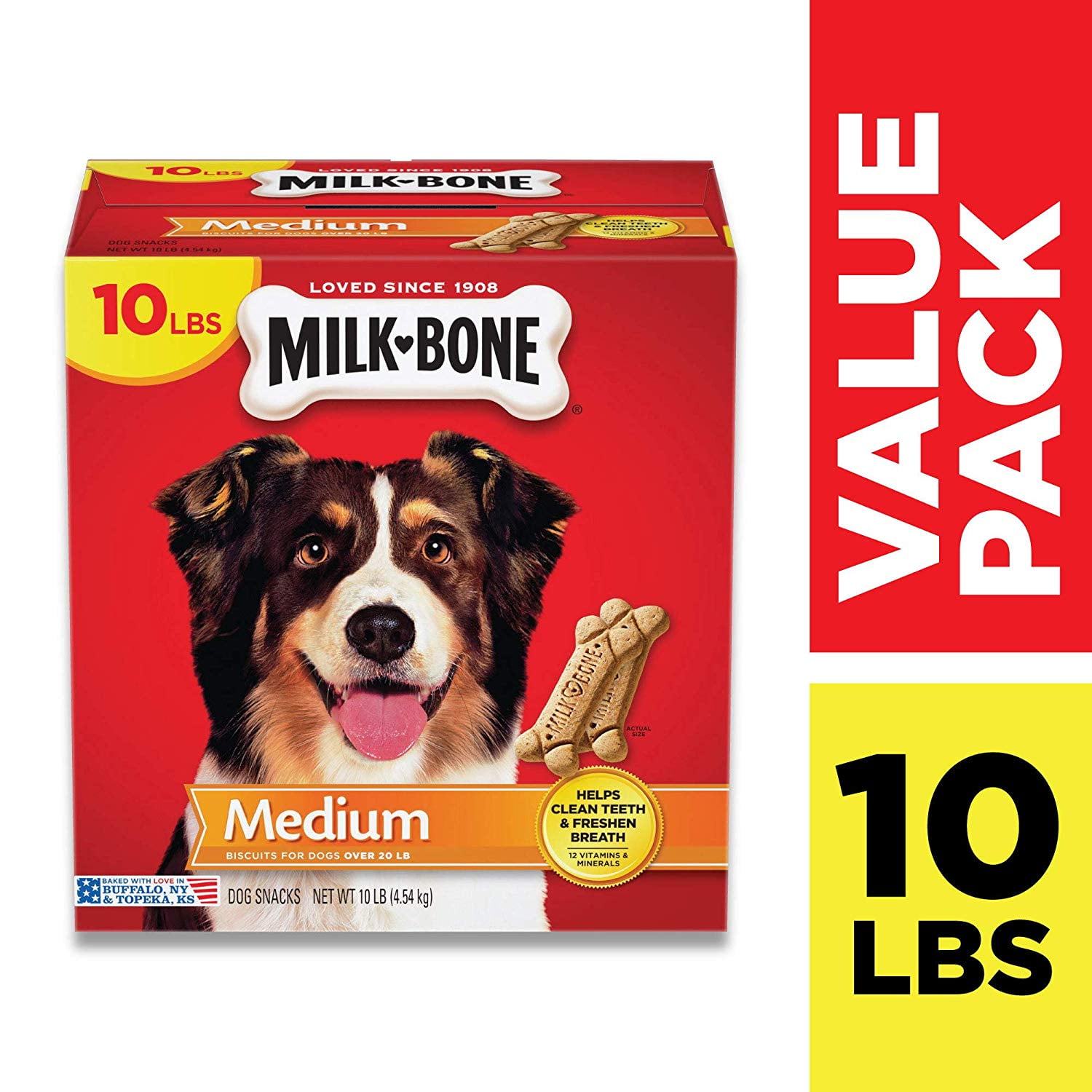 MilkBone Original Dog Biscuits for MediumSized Dogs, 10Pound