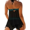 thumbnail image 3 of Women Two Piece Swimsuit Tummy Control Bathing Suits Tankini Top with Sporty Shorts Plus size, 3 of 5