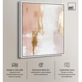 thumbnail image 2 of Golden Glow on Pink Canvas Abstract Earth Tone by Art Remedy, White Frame, 24 x 30, 2 of 7