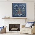 thumbnail image 2 of Stupell Industries Blue Wake at Lake Phrase Nature Painting Gallery Wrapped Canvas Print Wall Art, 36 x 36, 2 of 7