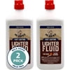 Fast Lighting Fluid | Low-Odor | Clean Burning | Charcoal Fluid | Perfect For Starting Charcoal And Wood Fires | Safety | 2 X 1 Quart Bottle