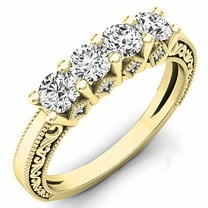 Dazzlingrock Collection 0.75 Carat (ctw) 14K Round White Diamond Ladies Wedding Band Ring 3/4 CT, Yellow Gold, Size 6.5