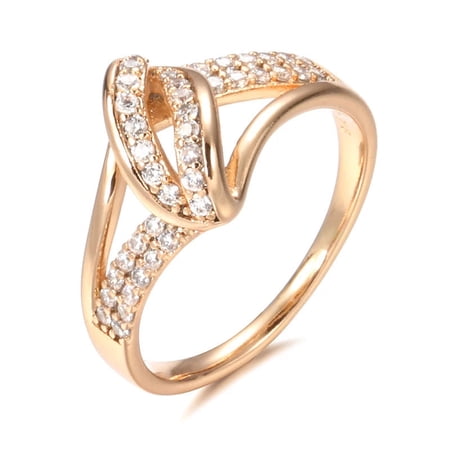 Womens Gold Plated Ring Personalized Creative Retro Copper Plated Fashion Jewelry Accessory Durable Daily Wear