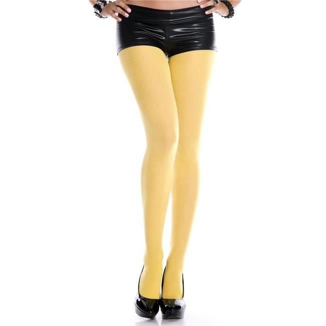 Music Legs Collants Opaques pour Femmes, Jaune